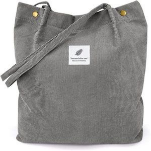 Tote Bags for Women, Large Capacity Corduroy Bag Reusable Grocery Shoulder Bag